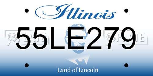 55LE279 Illinois License Plate