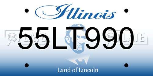 55LT990 Illinois License Plate