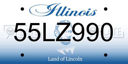 55LZ990 Illinois License Plate