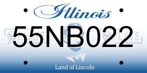 55NB022 Illinois License Plate