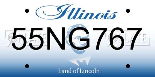 55NG767 Illinois License Plate