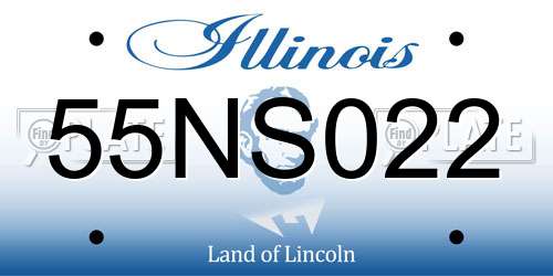 55NS022 Illinois License Plate