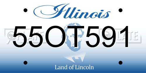 55OT591 Illinois License Plate