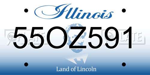 55OZ591 Illinois License Plate