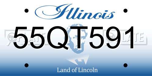 55QT591 Illinois License Plate