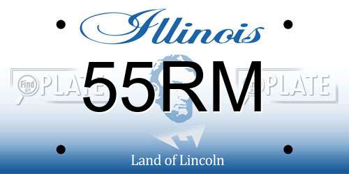 55RM Illinois License Plate