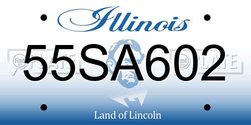 55SA602 Illinois License Plate