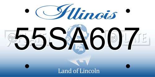 55SA607 Illinois License Plate