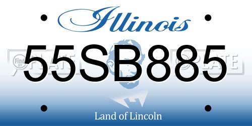 55SB885 Illinois License Plate