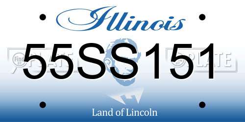 55SS151 Illinois License Plate