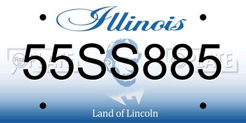 55SS885 Illinois License Plate