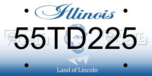 55TD225 Illinois License Plate