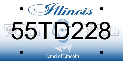 55TD228 Illinois License Plate