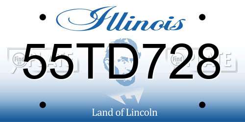 55TD728 Illinois License Plate