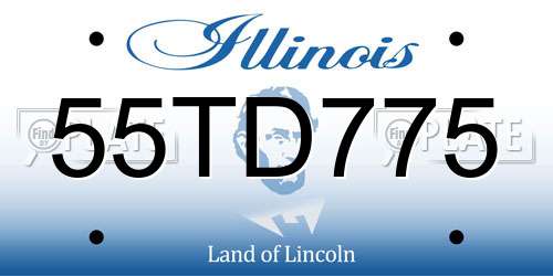 55TD775 Illinois License Plate