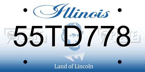 55TD778 Illinois License Plate