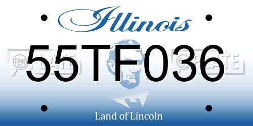 55TF036 Illinois License Plate