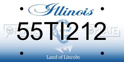 55TI212 Illinois License Plate