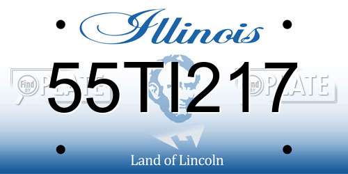 55TI217 Illinois License Plate