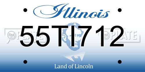 55TI712 Illinois License Plate