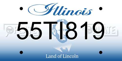 55TI819 Illinois License Plate