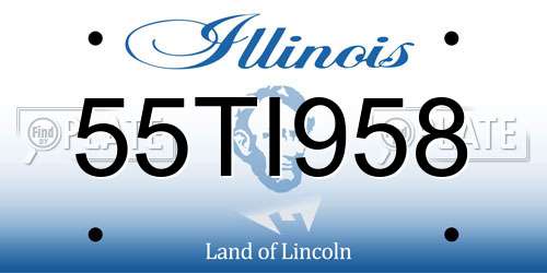 55TI958 Illinois License Plate