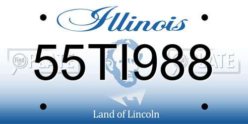 55TI988 Illinois License Plate