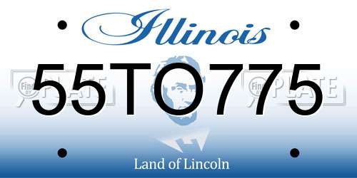 55TO775 Illinois License Plate