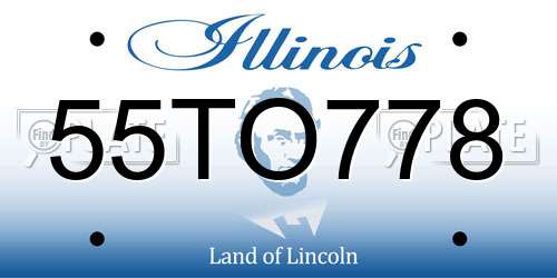 55TO778 Illinois License Plate