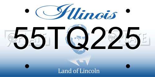 55TQ225 Illinois License Plate