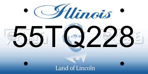 55TQ228 Illinois License Plate