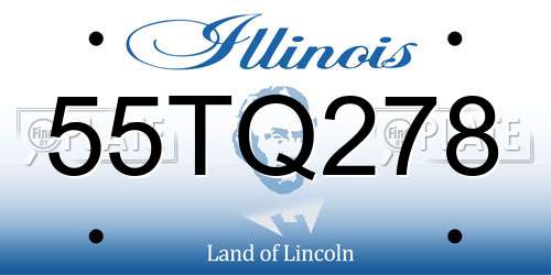 55TQ278 Illinois License Plate