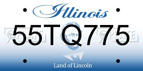 55TQ775 Illinois License Plate