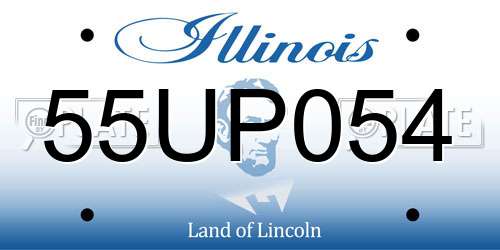 55UP054 Illinois License Plate