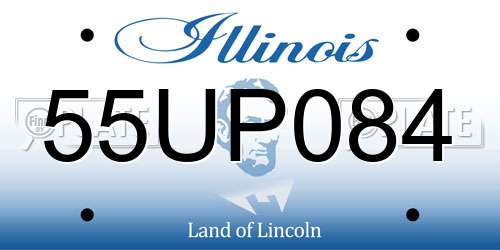55UP084 Illinois License Plate