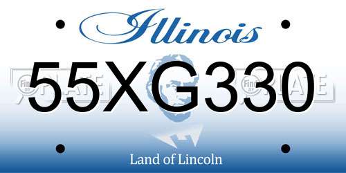 55XG330 Illinois License Plate