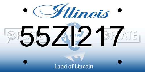 55ZI217 Illinois License Plate