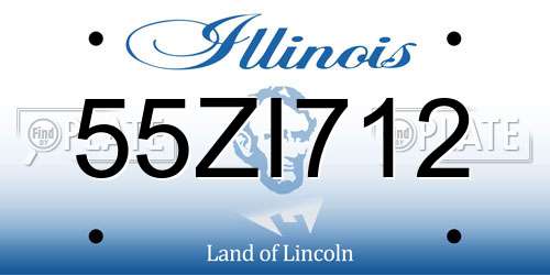 55ZI712 Illinois License Plate