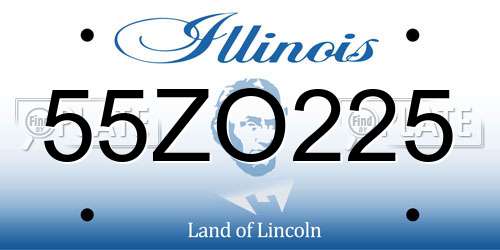 55ZO225 Illinois License Plate