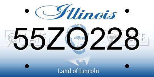 55ZO228 Illinois License Plate