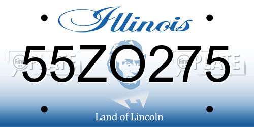 55ZO275 Illinois License Plate