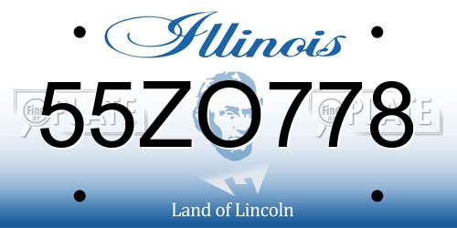 55ZO778 Illinois License Plate