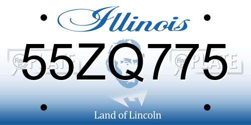 55ZQ775 Illinois License Plate