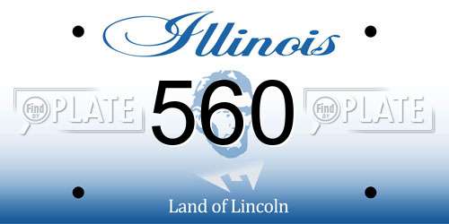 560 Illinois License Plate