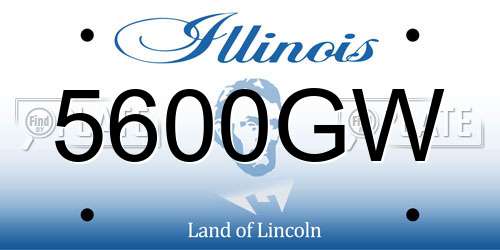 5600GW Illinois License Plate