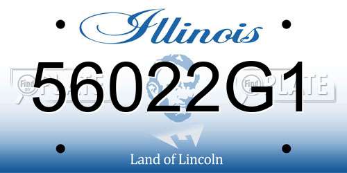 56022G1 Illinois License Plate