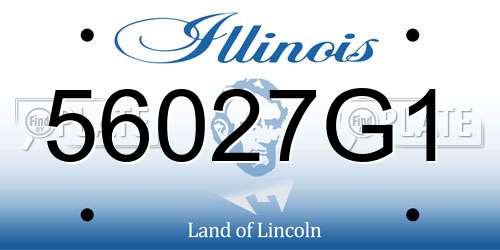 56027G1 Illinois License Plate