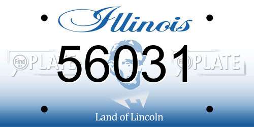 56031 Illinois License Plate