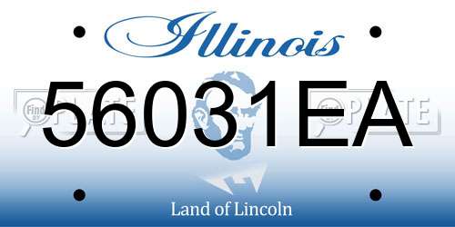 56031EA Illinois License Plate