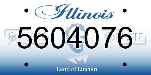 5604076 Illinois License Plate